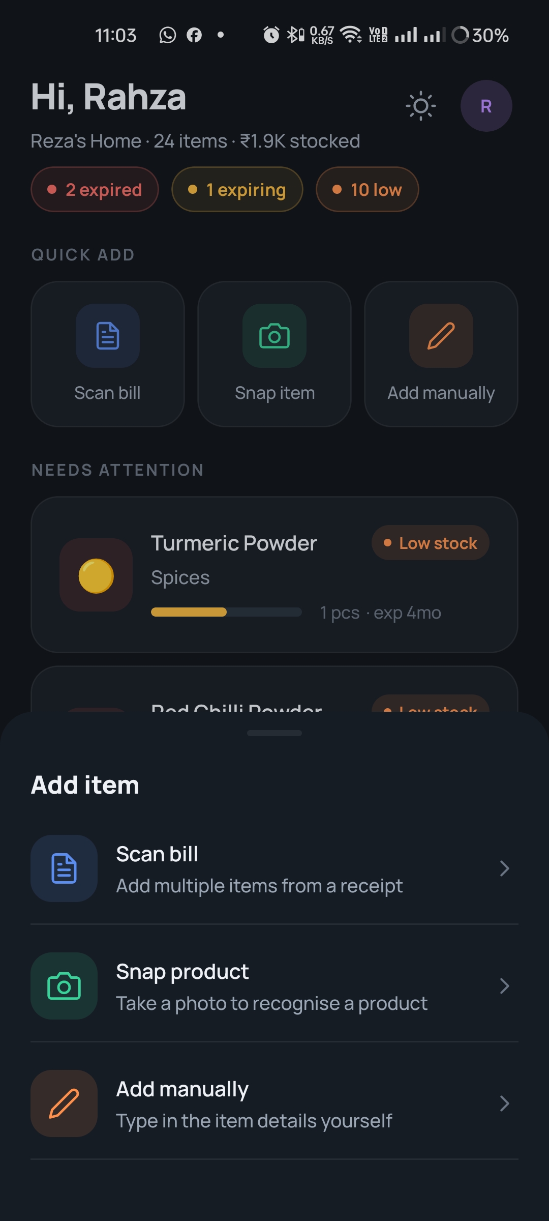Scan a bill