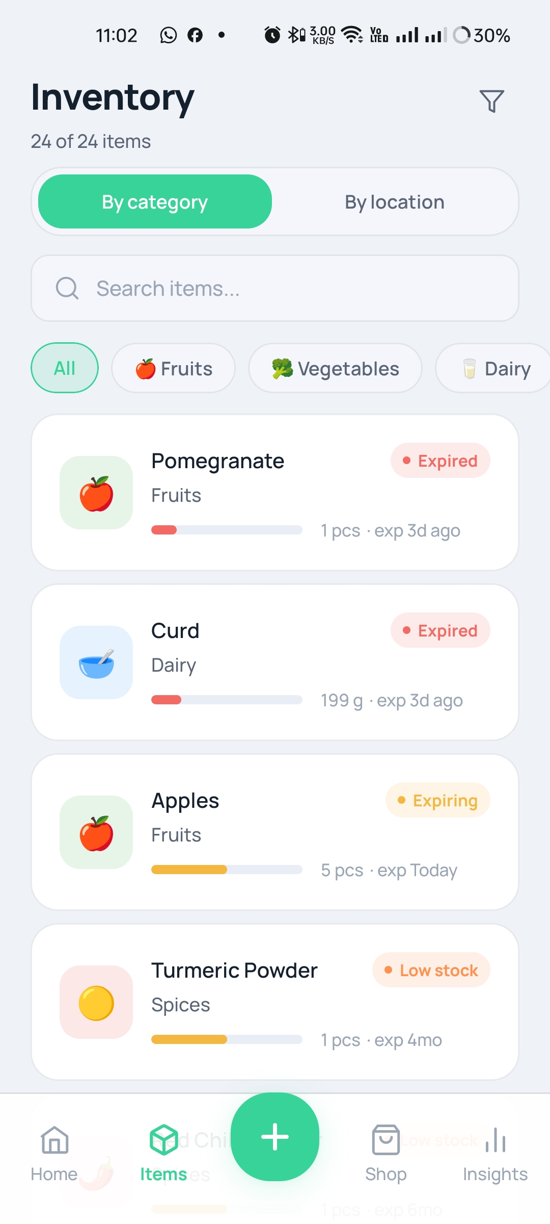 Light mode inventory